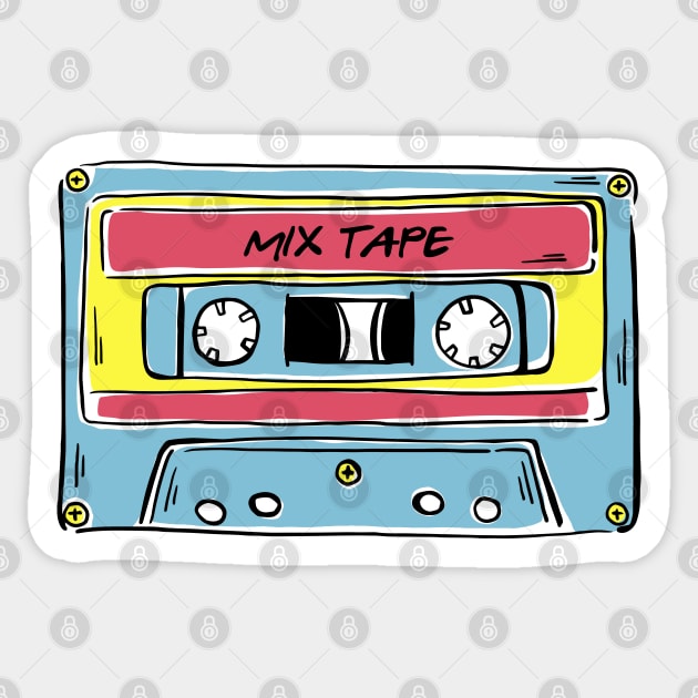 Mix Tape Sticker by Josué Leal